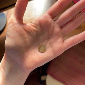 Etsy gold engraved necklace